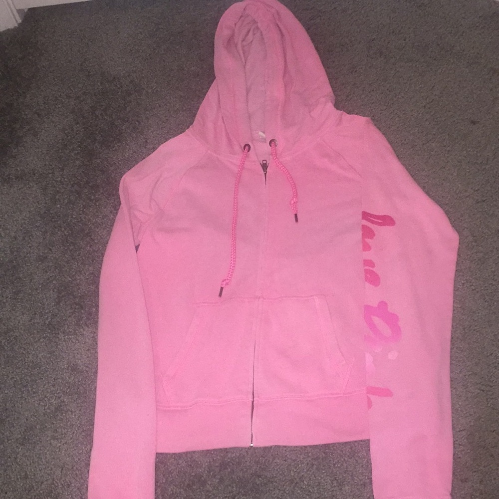 Flirty Victoria's Secret Pink Zip Up Hoodie
